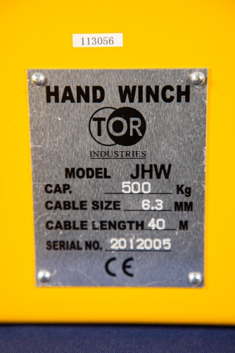 Лебедка ручная барабанная с тросом  500кг   40м с храповым механизмом TOR JHW по ценам производителя в Челябинске с доставкой по всей России