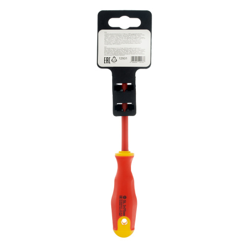 Отвертка диэлектрическая SL3 х 75 мм, CrV, до 1000 В, двухкомпонентная рукоятка Сибртех по ценам производителя в Челябинске с доставкой по всей России