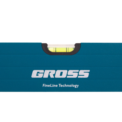 Уровень алюминиевый, 1000 мм, усиленный с ударопрочными заглушками, рукоятки, 3 глазка Gross по ценам производителя в Челябинске с доставкой по всей России