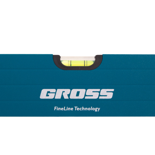 Уровень алюминиевый, 1000 мм, усиленный с ударопрочными заглушками, рукоятки, 3 глазка Gross по ценам производителя в Челябинске с доставкой по всей России