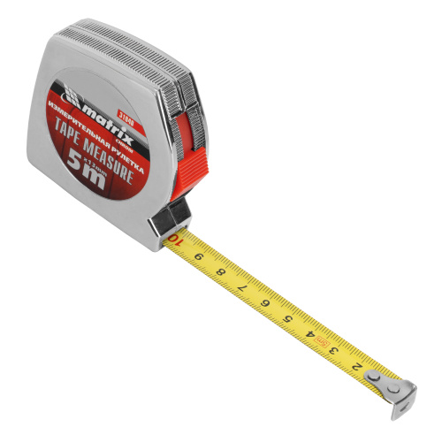 Рулетка Chrom,5 м x 13 мм,хромированный корпус Matrix по ценам производителя в Челябинске с доставкой по всей России