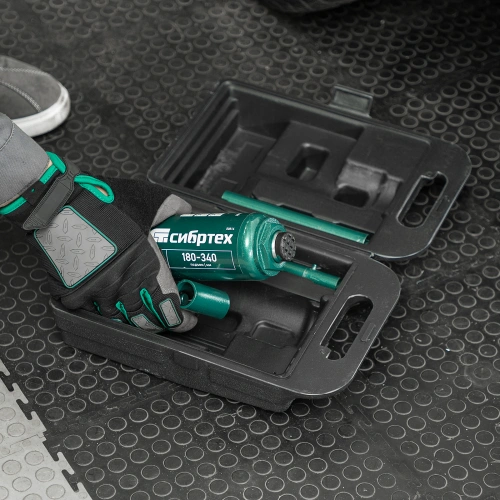 Домкрат гидравлический бутылочный, 5 т, 180-340 мм, в пласт. кейсе Сибртех по ценам производителя в Челябинске с доставкой по всей России