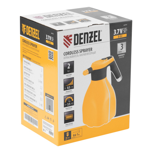 Опрыскиватель аккумуляторный D-2LI, 2 л, 3,7 В, 2,2 Ач Denzel по ценам производителя в Челябинске с доставкой по всей России