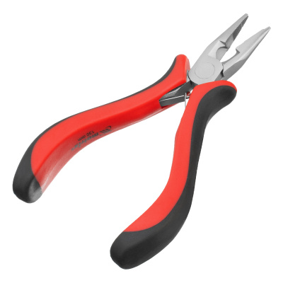 Длинногубцы прямые Mini, 130 мм, никелированные, авторазжим, двухкомпонентные рукоятки Matrix по ценам производителя в Челябинске с доставкой по всей России