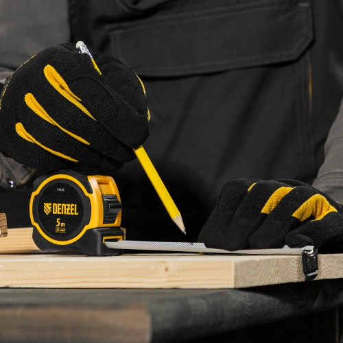 Рулетка 5м х 25мм, двухкомп. корпус, магнитный обрезиненный зацеп Denzel по ценам производителя в Челябинске с доставкой по всей России