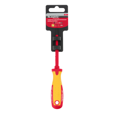 Отвертка Insulated, SL4 x 100 мм, CrMo, до 1000 В, двухкомпонентная рукоятка Matrix Professional по ценам производителя в Челябинске с доставкой по всей России