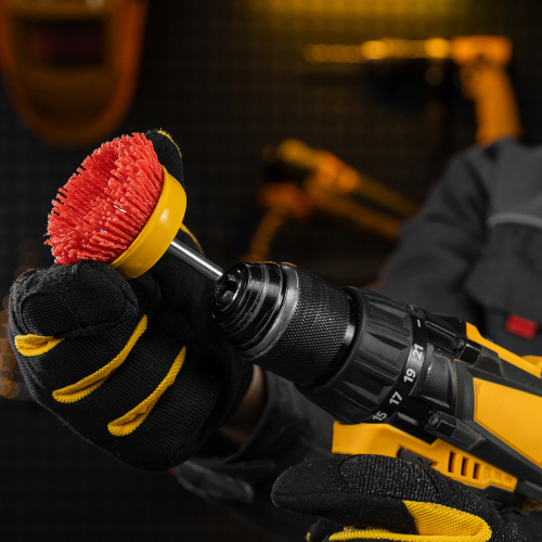 Щетка для дрели, 65 мм, Чашка, со шпилькой, нейлоновая щетина Denzel по ценам производителя в Челябинске с доставкой по всей России