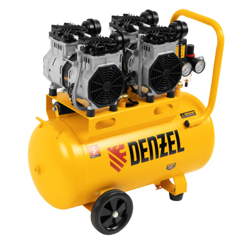 Компрессор безмасляный, малошумный DLS 2200/50, 2200 Вт, 2x1100, 50 л, 380 л/мин Denzel по ценам производителя в Челябинске с доставкой по всей России