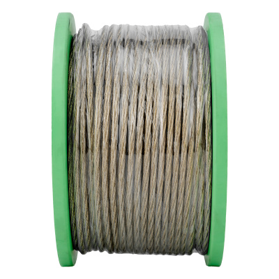 Трос металлополимерный прозрачный ПР-5.0, толщина 4.0 мм, катушка 100 метров Сибртех по ценам производителя в Челябинске с доставкой по всей России