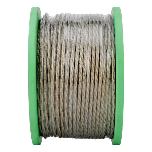 Трос металлополимерный прозрачный ПР-5.0, толщина 4.0 мм, катушка 100 метров Сибртех по ценам производителя в Челябинске с доставкой по всей России