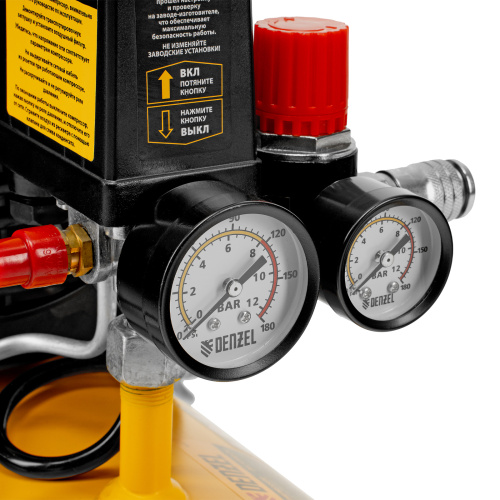 Компрессор воздушный DLC1300/24 безмасляный 1.3 кВт, 24 литра, 206 л/мин Denzel по ценам производителя в Челябинске с доставкой по всей России