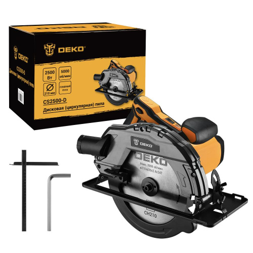 Дисковая (циркулярная) пила DEKO CS2500-D, 2500Вт, 210мм диск по ценам производителя в Челябинске с доставкой по всей России