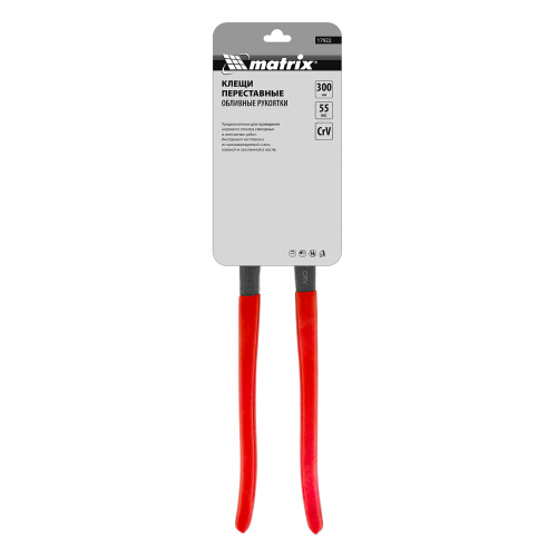 Клещи переставные 300 мм, хром-ванадий, обливные рукоятки Matrix по ценам производителя в Челябинске с доставкой по всей России
