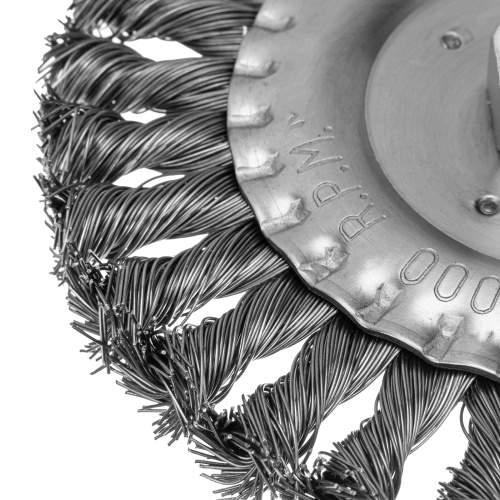 Щетка для УШМ 150 мм, М14, плоская, крученая проволока 0.5 мм Matrix по ценам производителя в Челябинске с доставкой по всей России