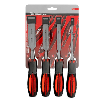 Набор долот-стамесок плоских "Тигровый глаз", 4 шт, 6-12-18-24 мм Matrix по ценам производителя в Челябинске с доставкой по всей России