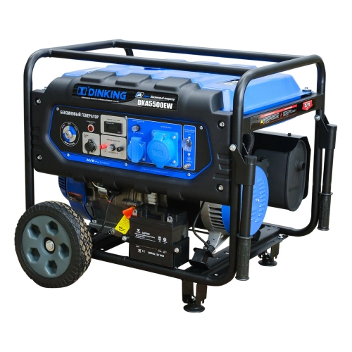 Генератор бензиновый Dinking DKA5500EW (5,5кВт, электростартер, 15лс, колёса) по ценам производителя в Челябинске с доставкой по всей России