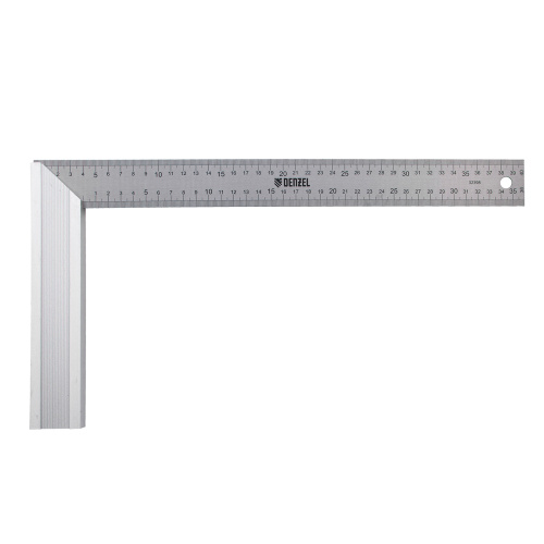 Угольник стальной 400 мм, нержавеющая сталь, градуировка, алюминиевое основание Denzel по ценам производителя в Челябинске с доставкой по всей России