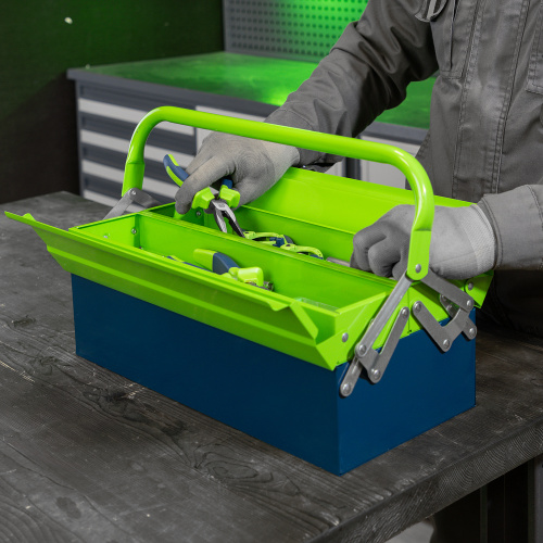 Ящик для инструмента, 430 х 200 х 160 мм, три секции, металлический Сибртех по ценам производителя в Челябинске с доставкой по всей России