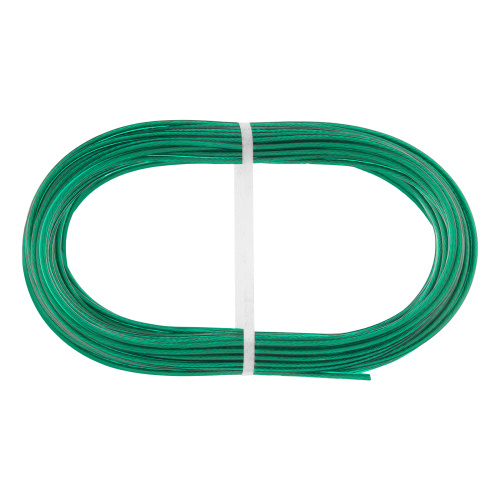 Трос металлополимерный зеленый ПР-3.0, толщина 3.0 мм, моток 20 метров Сибртех по ценам производителя в Челябинске с доставкой по всей России