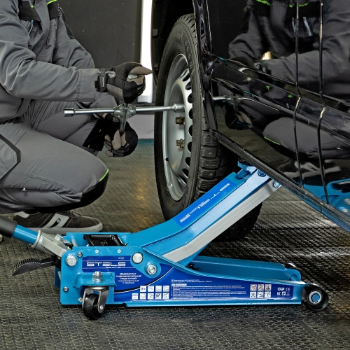 Домкрат гидравлический подкатной 3 т, быстрый подъем, Low profile quick lift, 75-505 мм, профессиональный STELS по ценам производителя в Челябинске с доставкой по всей России