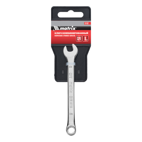 Ключ комбинированный, 8 мм, CrV, полированный хром Matrix по ценам производителя в Челябинске с доставкой по всей России