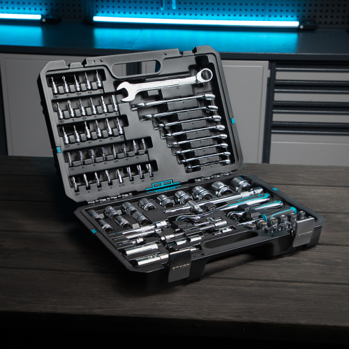 Набор инструментов, 1/4", 1/2", CrV, 120 зубьев, 82 предмета Gross по ценам производителя в Челябинске с доставкой по всей России