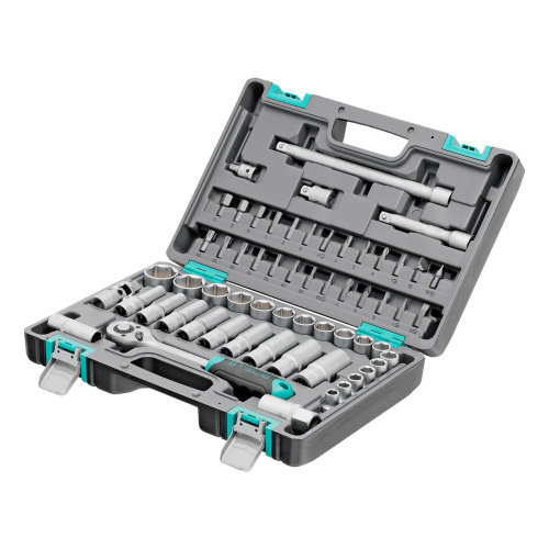 Набор инструментов, 1/2", CrV, пластиковый кейс 60 предметов Stels по ценам производителя в Челябинске с доставкой по всей России