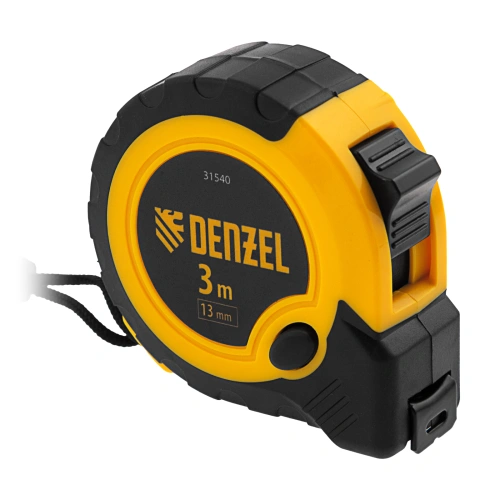 Рулетка 3м х 13мм, двухкомп. корпус, кнопка-пауза Denzel по ценам производителя в Челябинске с доставкой по всей России