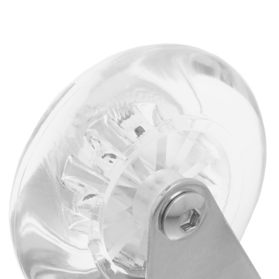 Колесо ПУ прозрачное поворотное d-75 мм, крепление платформенное Сибртех по ценам производителя в Челябинске с доставкой по всей России