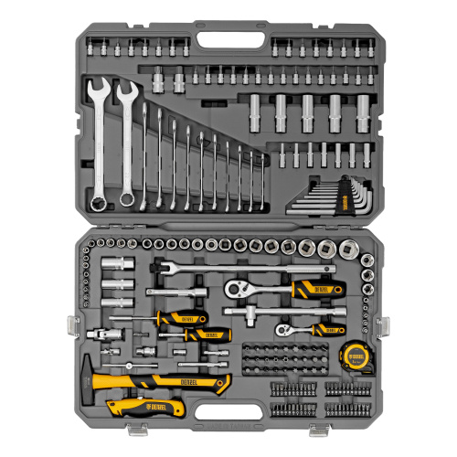 Набор инструментов, 1/2", 1/4", CrV, S2, пластиковый кейс, 194 предмета Denzel по ценам производителя в Челябинске с доставкой по всей России