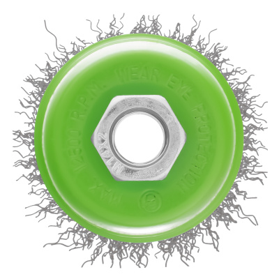 Щетка для УШМ, 65 мм, М14, "чашка", витая проволока 0.3 мм Сибртех по ценам производителя в Челябинске с доставкой по всей России