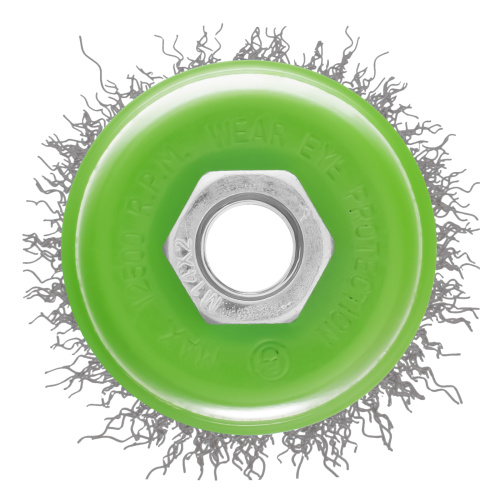 Щетка для УШМ, 65 мм, М14, "чашка", витая проволока 0.3 мм Сибртех по ценам производителя в Челябинске с доставкой по всей России