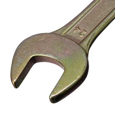 Ключ рожковый, 24 х 27 мм, желтый цинк Сибртех по ценам производителя в Челябинске с доставкой по всей России