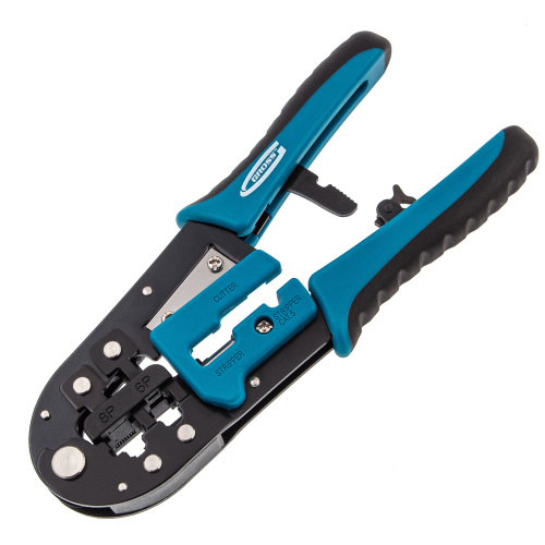 Клещи для обжима телефонных и компьютерных клемм RJ-45, 6P, 8P и RJ-11/12, 6P, 8P Gross по ценам производителя в Челябинске с доставкой по всей России