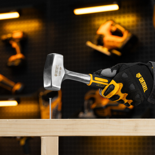 Кувалда 1 кг, цельнометаллическая, двухкомпонентная рукоятка Denzel по ценам производителя в Челябинске с доставкой по всей России