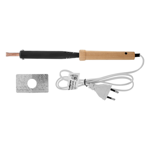 Паяльник электрический ЭПСН-03-100/220, деревянная ручка, Сибртех по ценам производителя в Челябинске с доставкой по всей России