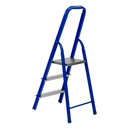 Стремянка, 3 ступени, стальной профиль, алюминиевые ступени Сибртех по ценам производителя в Челябинске с доставкой по всей России