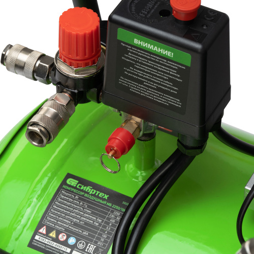 Компрессор безмаслянный малошумный МБ 2250/100, 2250 Вт, 100л, 400 л/мин Сибртех по ценам производителя в Челябинске с доставкой по всей России