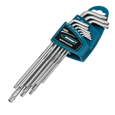 Набор ключей имбусовых Torx -TT, 9 шт: T10-T50, экстра-длинные, S2, сатинированные Gross по ценам производителя в Челябинске с доставкой по всей России