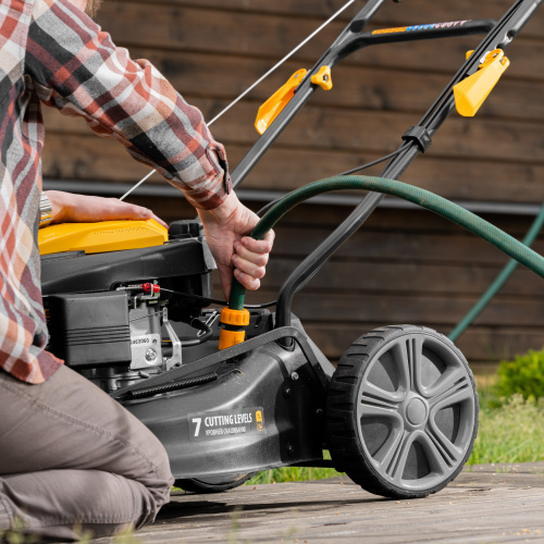 Газонокосилка бензиновая GLD-460SP, 146 куб.см, ширина 46 см, привод 7 уровней, травосборник 50 л Denzel по ценам производителя в Челябинске с доставкой по всей России