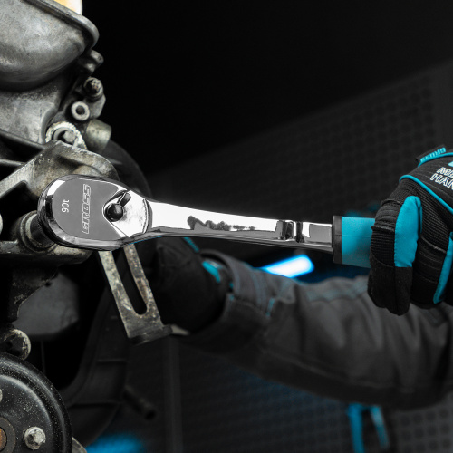 Ключ-трещотка 1/2", CrV, 90 зубьев, усиленный, хром Gross по ценам производителя в Челябинске с доставкой по всей России