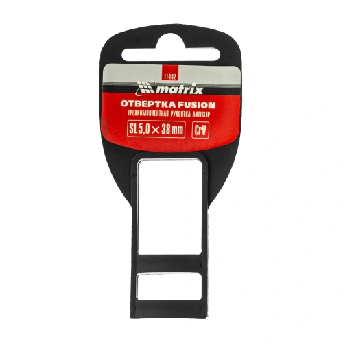 Отвертка Fusion, SL5 х 38 мм, CrV, трехкомпонентная рукоятка "Anti slip" Matrix по ценам производителя в Челябинске с доставкой по всей России