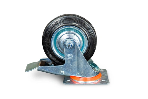 Колесо поворотное резина SCb 63 160 мм с тормозом (N) по ценам производителя в Челябинске с доставкой по всей России