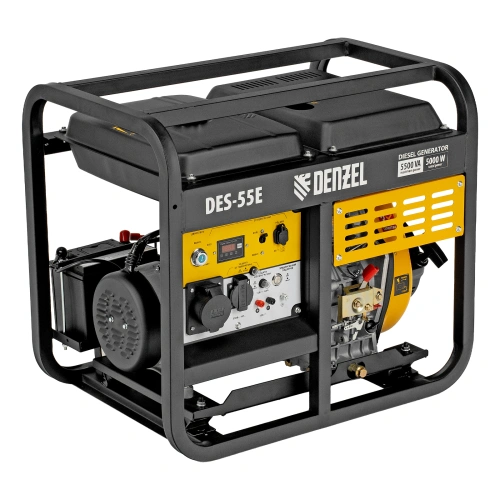 Генератор дизельный DES-55E, 5,5 кВт, 230 В, 11 л, электростартер Denzel по ценам производителя в Челябинске с доставкой по всей России