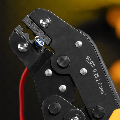 Клещи для обжима неизолированных наконечников НК и НВ, разъемов РП, 0,25 - 2,5 мм2 Denzel по ценам производителя в Челябинске с доставкой по всей России