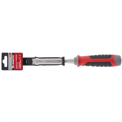 Долото-стамеска, 16 мм, 60 CrV, трехкомпонентная обрезиненная рукоятка Matrix по ценам производителя в Челябинске с доставкой по всей России