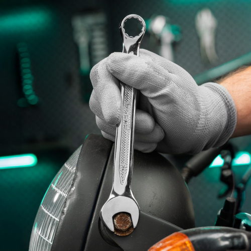 Ключ комбинированный, 15 мм, CrV, антислип Stels по ценам производителя в Челябинске с доставкой по всей России