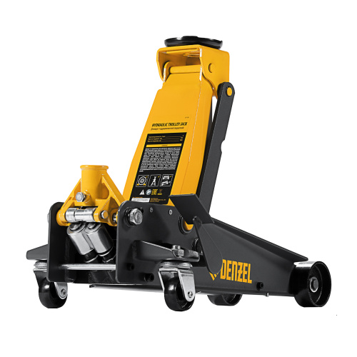 Домкрат гидравлический подкатной 3 т, с фиксатором, быстрый подъем, 135-480 мм, профессиональный Denzel по ценам производителя в Челябинске с доставкой по всей России