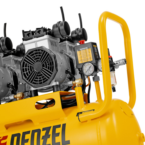 Компрессор безмасляный, малошумный DLS 2200/50, 2200 Вт, 2x1100, 50 л, 380 л/мин Denzel по ценам производителя в Челябинске с доставкой по всей России