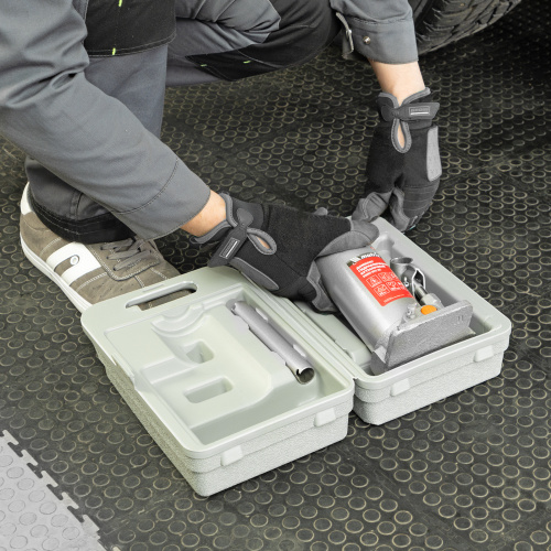 Домкрат гидравлический бутылочный, 5 т, h подъема 197-382 мм, в пластиковом кейсе Matrix по ценам производителя в Челябинске с доставкой по всей России